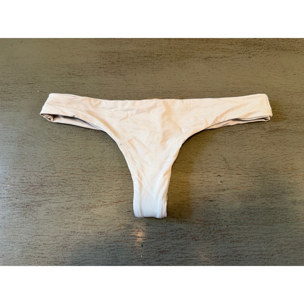 L*Space Itsy Cut Bikini Bottom Grey Low Rise Cheeky Swimwear